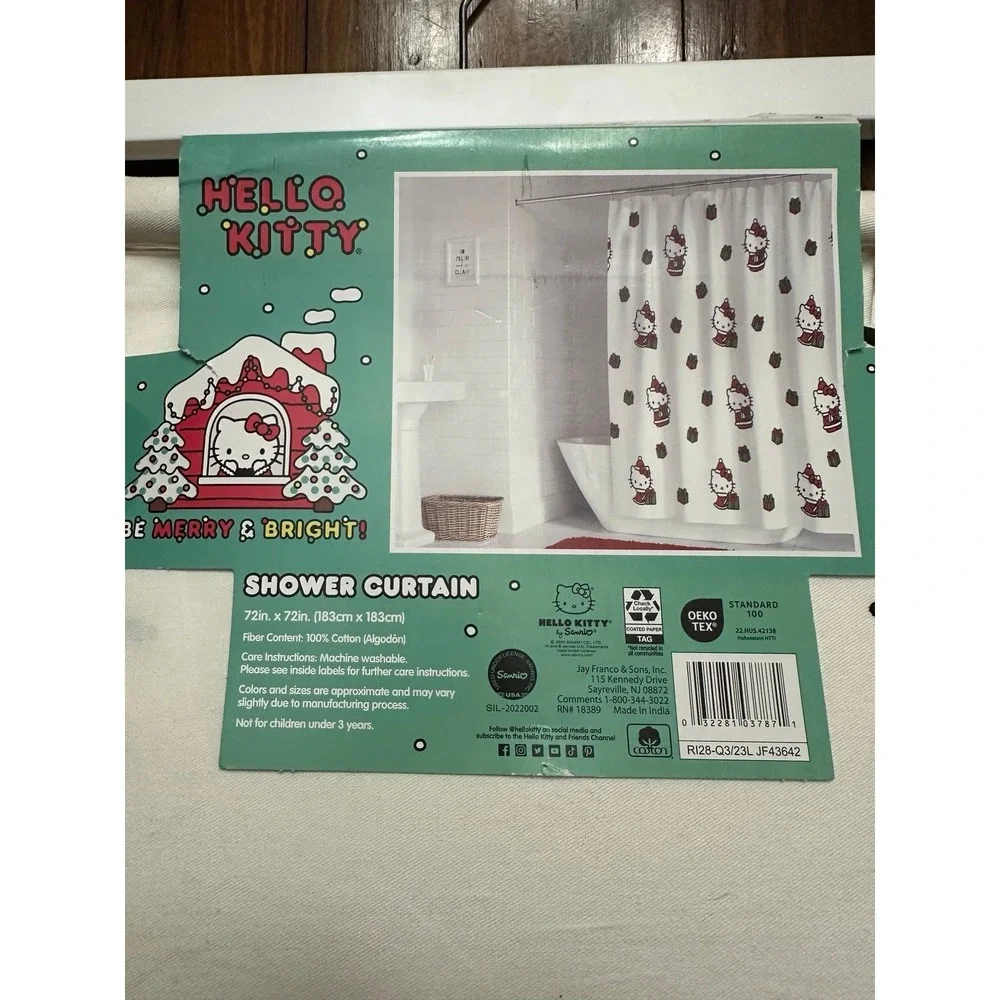 Hello Kitty‎ Christmas shower curtain